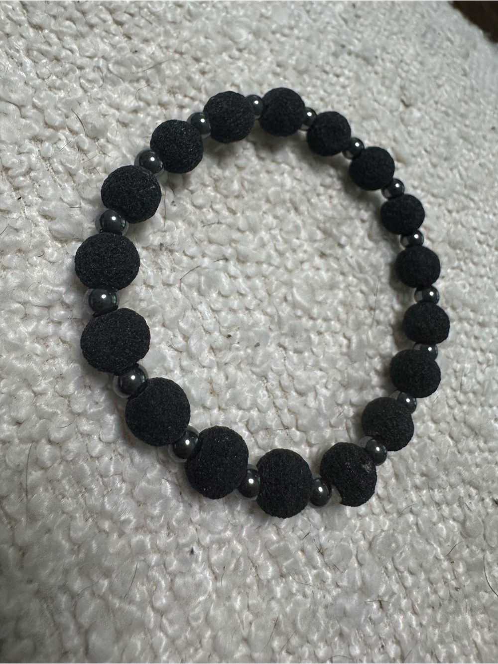 Black Beaded Stretch Bracelet - Classic Women Jewelry